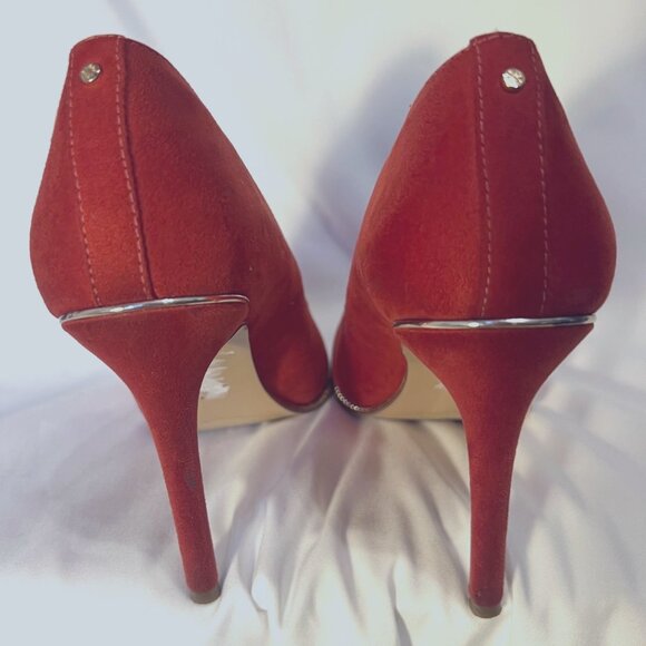 BCB Generation Harleigh Burnt Orange/Gold Trim 4" Stilettos -Pointy Toe-8 1/2 B - Picture 8 of 16